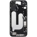 Mid-Frame Housing W/ Charging Port Flex & Small Parts For iPhone 16 Plus (US Version) (Used OEM Pull: Grade C) (Black)