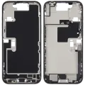 Mid-Frame Housing W/ Charging Port Flex & Small Parts For iPhone 16 Pro Max (US Version) (Used OEM Pull: Grade C) (White Titanium)