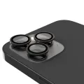 Захист скла камери Casper для iPhone 15 Pro / 15 Pro Max (чорний) (прозоре)