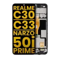 LCD Assembly With Frame For Realme C30 / C33 / Narzo 50i Prime (Refurbished) (All Colors)