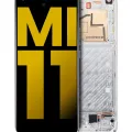 OLED Assembly With Frame For Xiaomi Mi 11 (Refurbished) (Cloud White)