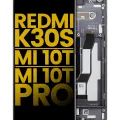 Дисплейний модуль (LCD) з рамкою для Xiaomi Redmi K30S / Mi 10T / Mi 10T Pro 5G (Refurbished) (Cosmic Black)