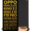 OLED Assembly Without Frame For OPPO Reno 4 SE / Reno 5 Lite / Reno 5F / Reno 5 Z / Reno 6 Lite / F19 Pro / A74 4G / A94 5G / A95 4G / A95 5G / Realme V15 5G (Refurbished) (All Colors) (04 Version)