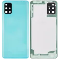 Back Cover Glass With Camera Lens For Samsung Galaxy A51 4G (A515 / 2019) (Aftermarket Plus) (Prism Crush Blue)