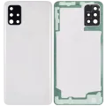 Back Cover Glass With Camera Lens For Samsung Galaxy A51 4G (A515 / 2019) (Aftermarket Plus) (Prism Crush White)