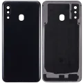 Back Cover Glass With Camera Lens For Samsung Galaxy A30 (A305 / 2019) (Aftermarket Plus) (Black)
