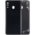 Back Cover Glass With Camera Lens For Samsung Galaxy A20 (A205 / 2019) (Aftermarket Plus) (Black)