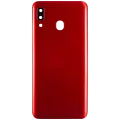 Back Cover Glass With Camera Lens For Samsung Galaxy A20 (A205 / 2019) (Aftermarket Plus) (Red)