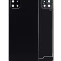 Back Cover Glass With Camera Lens For Samsung Galaxy A22 5G (A226 / 2021) (Aftermarket Plus) (Black)