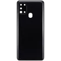 Back Cover Glass With Camera Lens For Samsung Galaxy A21S (A217 / 2020) (Aftermarket Plus) (Black)