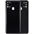 Back Cover Glass With Camera Lens For Samsung Galaxy A21S (A217 / 2020) (Aftermarket Plus) (Black)
