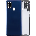 Back Cover Glass With Camera Lens For Samsung Galaxy A21s (A217 / 2020) (Aftermarket Plus) (Blue)