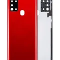 Back Cover Glass With Camera Lens For Samsung Galaxy A21S (A217 / 2020) (Aftermarket Plus) (Red)