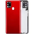 Back Cover Glass With Camera Lens For Samsung Galaxy A21S (A217 / 2020) (Aftermarket Plus) (Red)