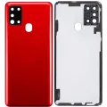 Back Cover Glass With Camera Lens For Samsung Galaxy A21S (A217 / 2020) (Aftermarket Plus) (Red)