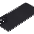 Back Cover Glass With Camera Lens For Samsung Galaxy A22 4G (A225 / 2021) (Aftermarket Plus) (Black)