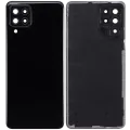 Back Cover Glass With Camera Lens For Samsung Galaxy A22 4G (A225 / 2021) (Aftermarket Plus) (Black)