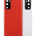 Back Cover Glass With Camera Lens For Samsung Galaxy S20 FE 5G (Aftermarket Plus) (Cloud Red)