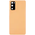 Back Cover Glass With Camera Lens For Samsung Galaxy S20 FE 5G (Aftermarket Plus) (Cloud Orange)