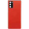 Back Cover Glass With Camera Lens For Samsung Galaxy Note 20 5G (No Logo) (Aftermarket Plus) (Mystic Red)