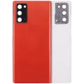 Back Cover Glass With Camera Lens For Samsung Galaxy Note 20 5G (No Logo) (Aftermarket Plus) (Mystic Red)