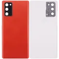 Back Cover Glass With Camera Lens For Samsung Galaxy Note 20 5G (No Logo) (Aftermarket Plus) (Mystic Red)