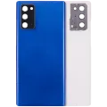 Back Cover Glass With Camera Lens For Samsung Galaxy Note 20 5G (No Logo) (Aftermarket Plus) (Mystic Blue)