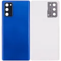Back Cover Glass With Camera Lens For Samsung Galaxy Note 20 5G (No Logo) (Aftermarket Plus) (Mystic Blue)