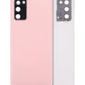 Back Cover Glass With Camera Lens For Samsung Galaxy Note 20 5G (No Logo) (Aftermarket Plus) (Aura Pink)
