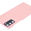 Back Cover Glass With Camera Lens For Samsung Galaxy Note 20 5G (No Logo) (Aftermarket Plus) (Aura Pink)