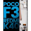 LCD Assembly With Frame For Xiaomi Poco F3 / Redmi K40 / Redmi K40 Pro (Aftermarket: Incell) (Arctic White)