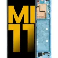 OLED Assembly With Frame For Xiaomi Mi 11 (Refurbished) (Horizon Blue)