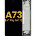 OLED Assembly With Frame For Samsung Galaxy A73 (A735 / 2022) (Refurbished) (Gray)