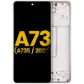 OLED Assembly With Frame For Samsung Galaxy A73 (A735 / 2022) (Refurbished) (White)