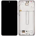 OLED Assembly With Frame For Samsung Galaxy A73 (A735 / 2022) (Refurbished) (White)