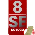 Back Glass With 3M Adhesive For iPhone 8 / SE (2020) (No Logo / Large Camera Hole) (Red)