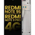 LCD Assembly With Frame For Xiaomi Redmi Note 9S / Redmi Note 9 Pro 4G (Aftermarket Plus) (Glacier White)