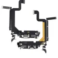 Charging Port Flex Cable For iPhone 14 Pro Max (Premium) (Silver)