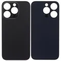 Back Glass With 3M Adhesive For iPhone 14 Pro (No Logo / Large Camera Hole) (Space Black)