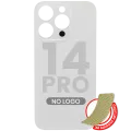 Back Glass With 3M Adhesive For iPhone 14 Pro (No Logo) (Large Camera Hole) (Silver)