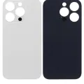 Back Glass With 3M Adhesive For iPhone 14 Pro (No Logo) (Large Camera Hole) (Silver)