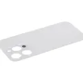 Back Glass With 3M Adhesive For iPhone 14 Pro (No Logo) (Large Camera Hole) (Silver)