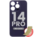 Заднє скло з проклейкою 3M для iPhone 14 Pro (No Logo) (великий отвір камери) (Deep Purple)