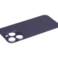 Заднє скло з проклейкою 3M для iPhone 14 Pro (No Logo) (великий отвір камери) (Deep Purple)