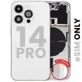 Back Housing W/ Small Parts For iPhone 14 Pro (US Version) (Used OEM Pull: Grade C) (Silver)