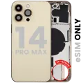Back Housing W/ Small Parts For iPhone 14 Pro Max (US Version) (Used OEM Pull: Grade B) (Gold)