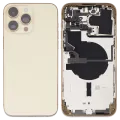 Back Housing W/ Small Parts For iPhone 14 Pro Max (US Version) (Used OEM Pull: Grade B) (Gold)