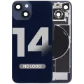 Back Glass w/ MagSafe Magnet & NFC & Flashlight Flex For iPhone 14 (Aftermarket) (No Logo) (Midnight)