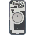 Back Glass w/ MagSafe Magnet & NFC & Flashlight Flex For iPhone 14 Plus (Aftermarket) (No Logo) (Midnight)