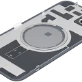 Back Glass w/ MagSafe Magnet & NFC & Flashlight Flex For iPhone 14 Plus (Aftermarket) (No Logo) (Midnight)